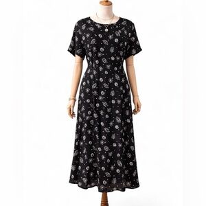 NWT Pendleton Black Print ‎ Dress | Short Sleeve Women's 16